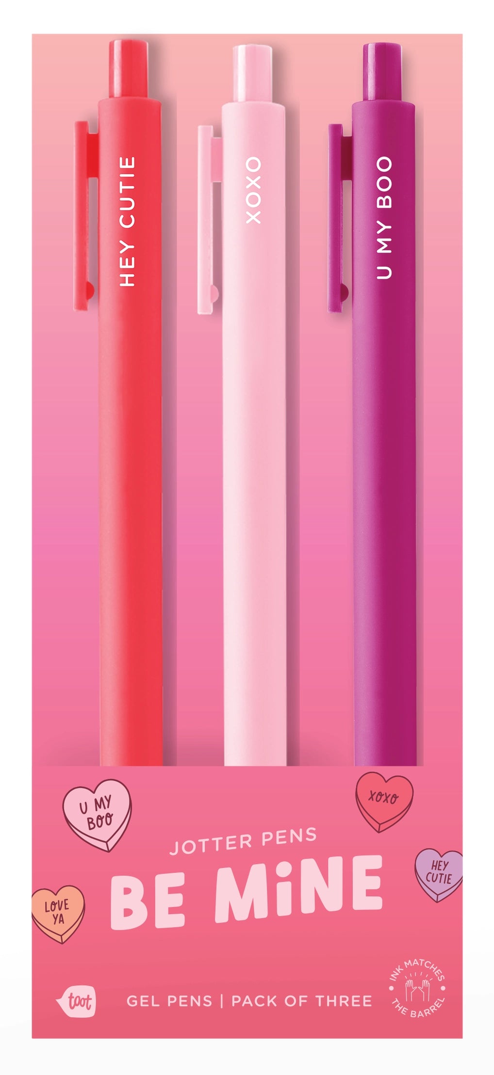 (FREE FIRST 6 ORDERS OVER $50) Valentines Pens set of 3