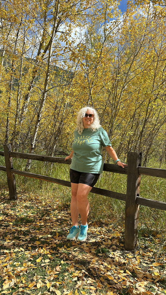 Radiant Pine Tree Sun Tshirt