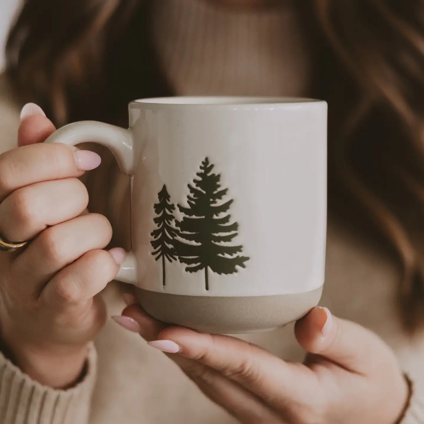 Trees Stoneware 14oz Mug