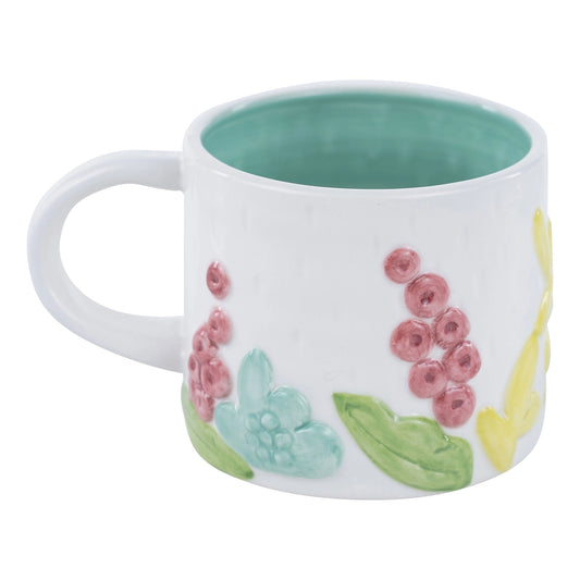 White Flower Garden Mug