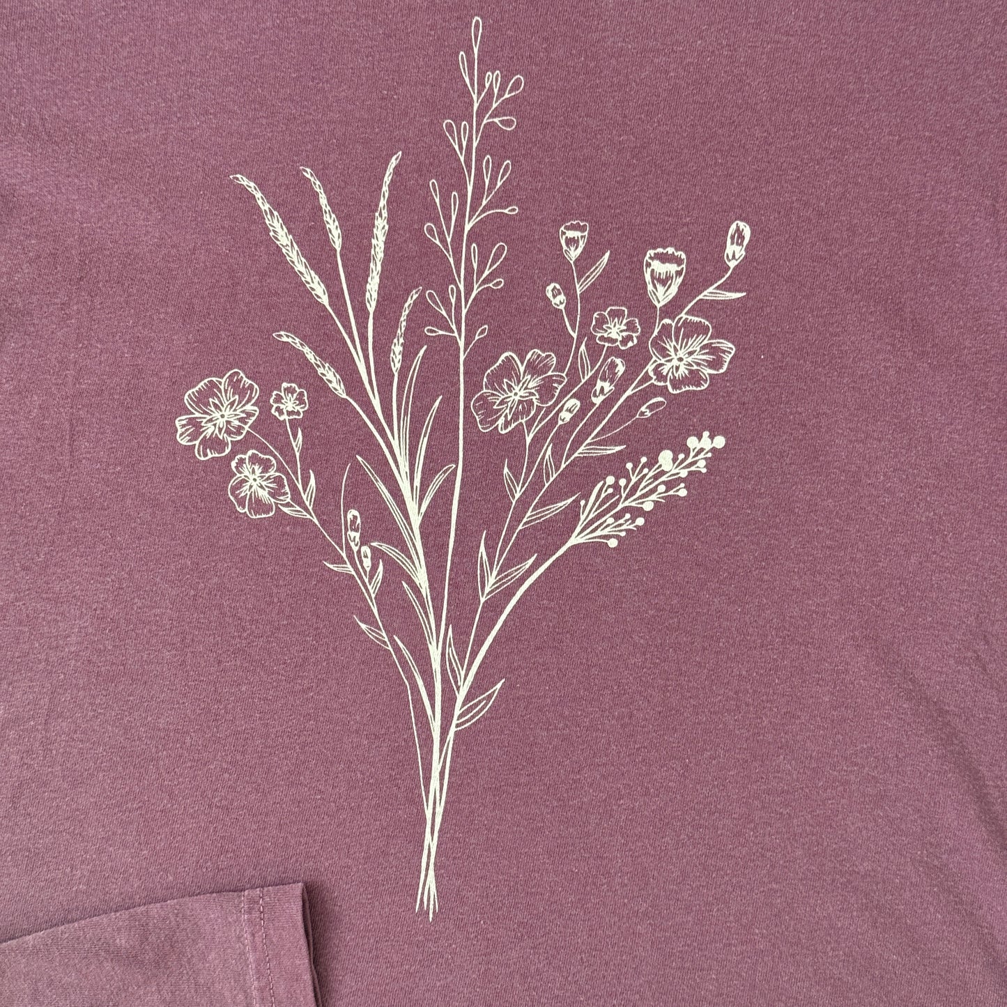 Petals in Bloom - Berry Plum Purple Wildflower T-shirt