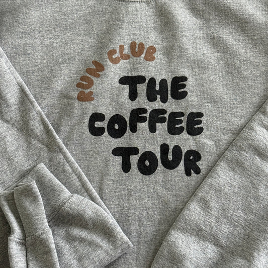 Grey The Coffee Tour Run Club Crewneck Sweatshirt