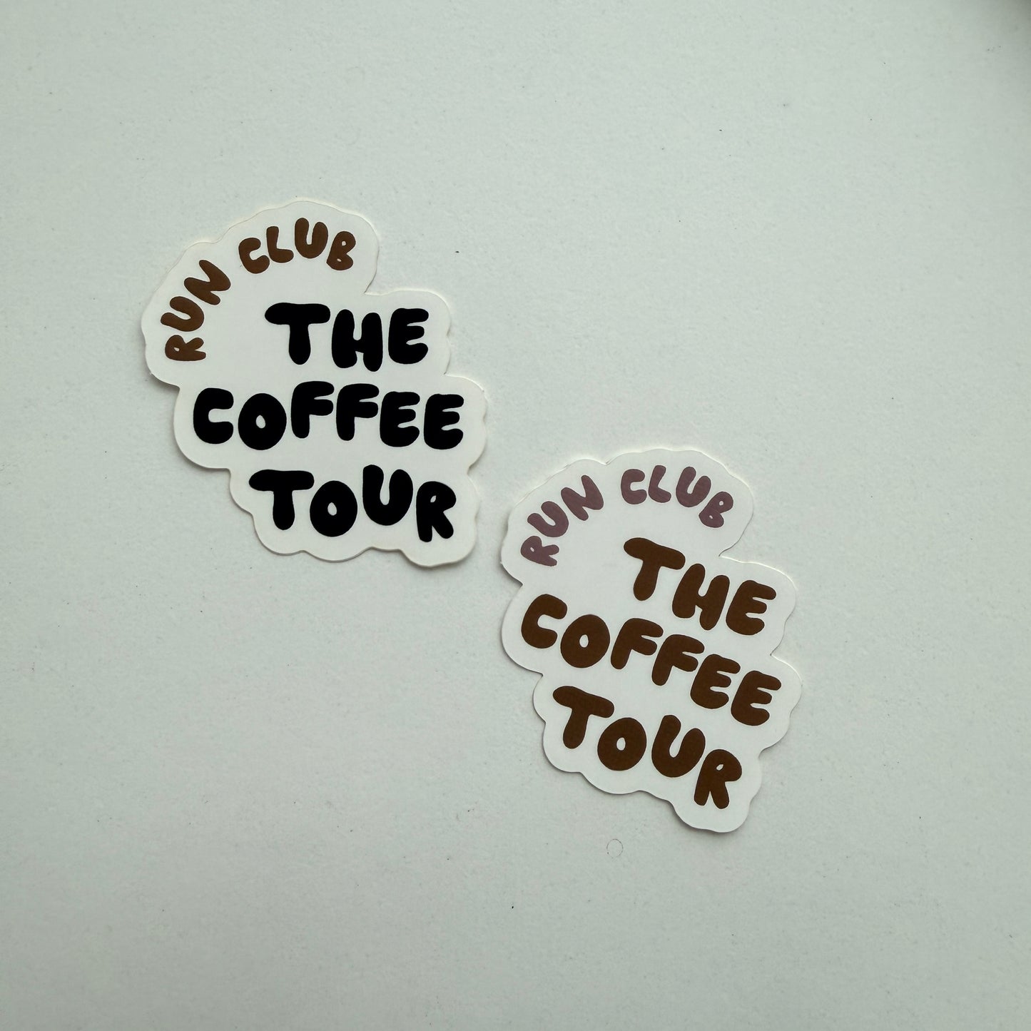 Mini The Coffee Tour Run Club Waterproof Vinyl Sticker