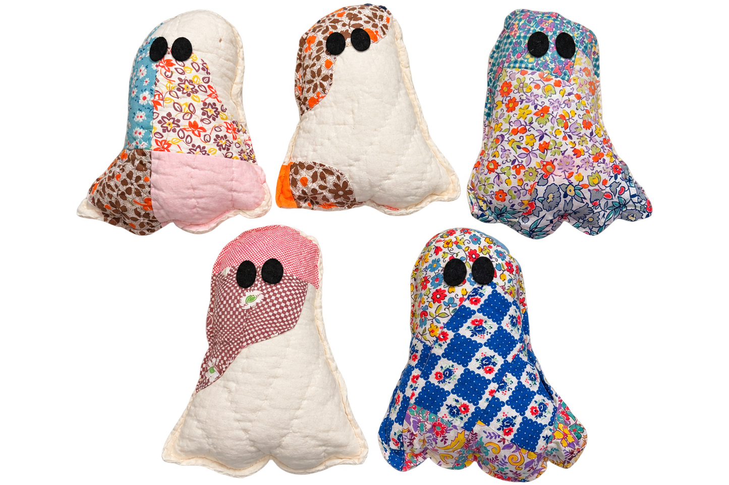 Handmade Vintage Quilt Ghost Pillow