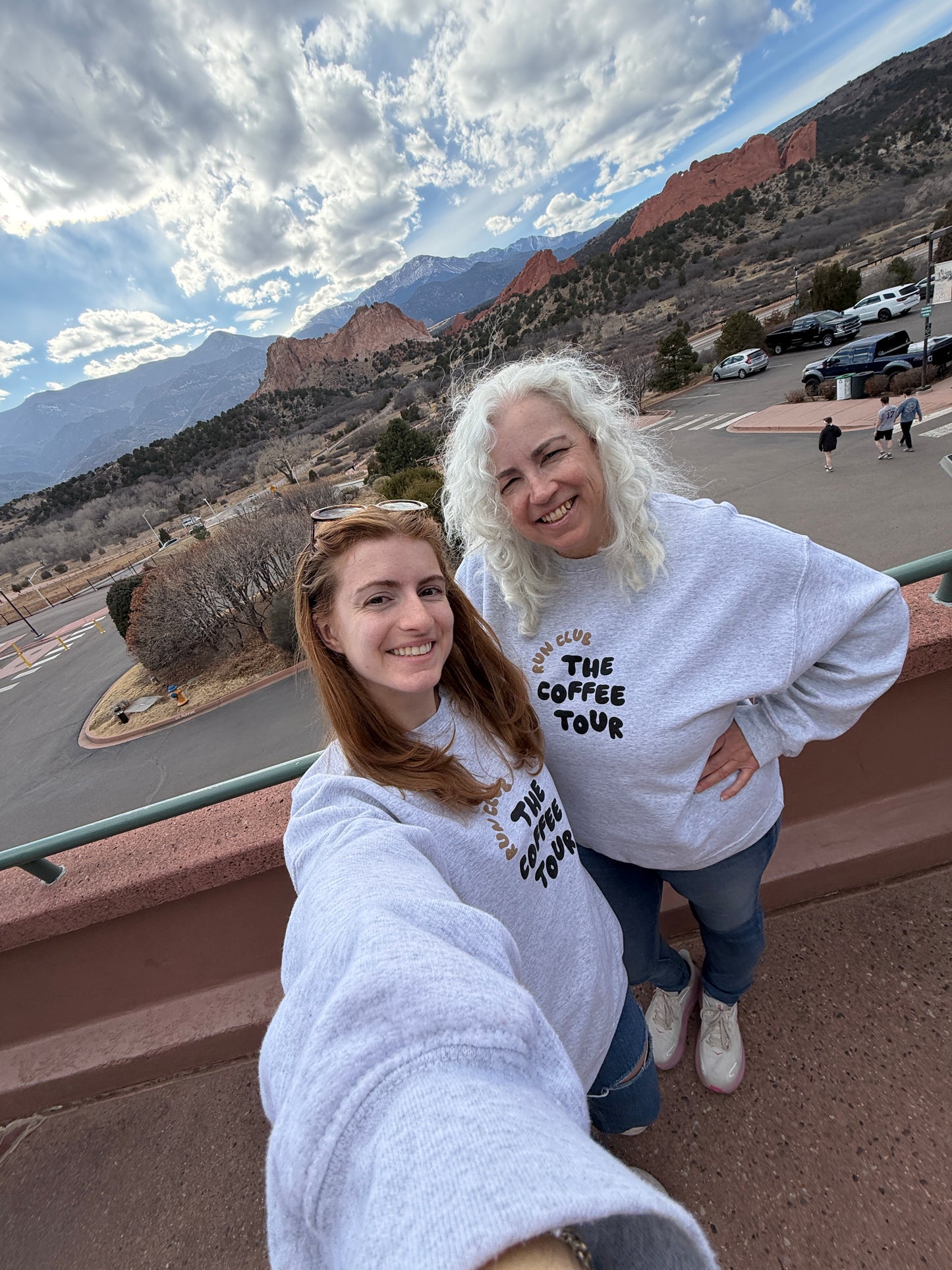 Light Grey The Coffee Tour Run Club Crewneck Sweatshirt