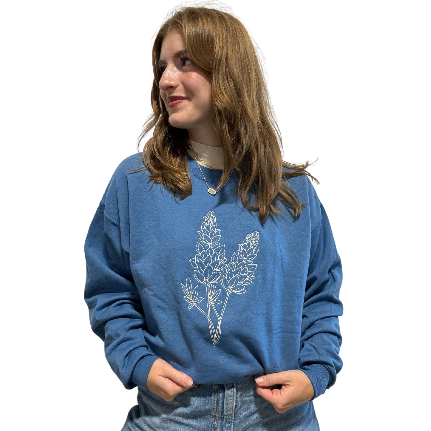 Bluebonnet Embroidered Crewneck Sweatshirt