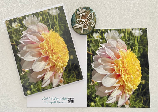 Shine Bright Floral Original Photography Greeting Card With White Envelope