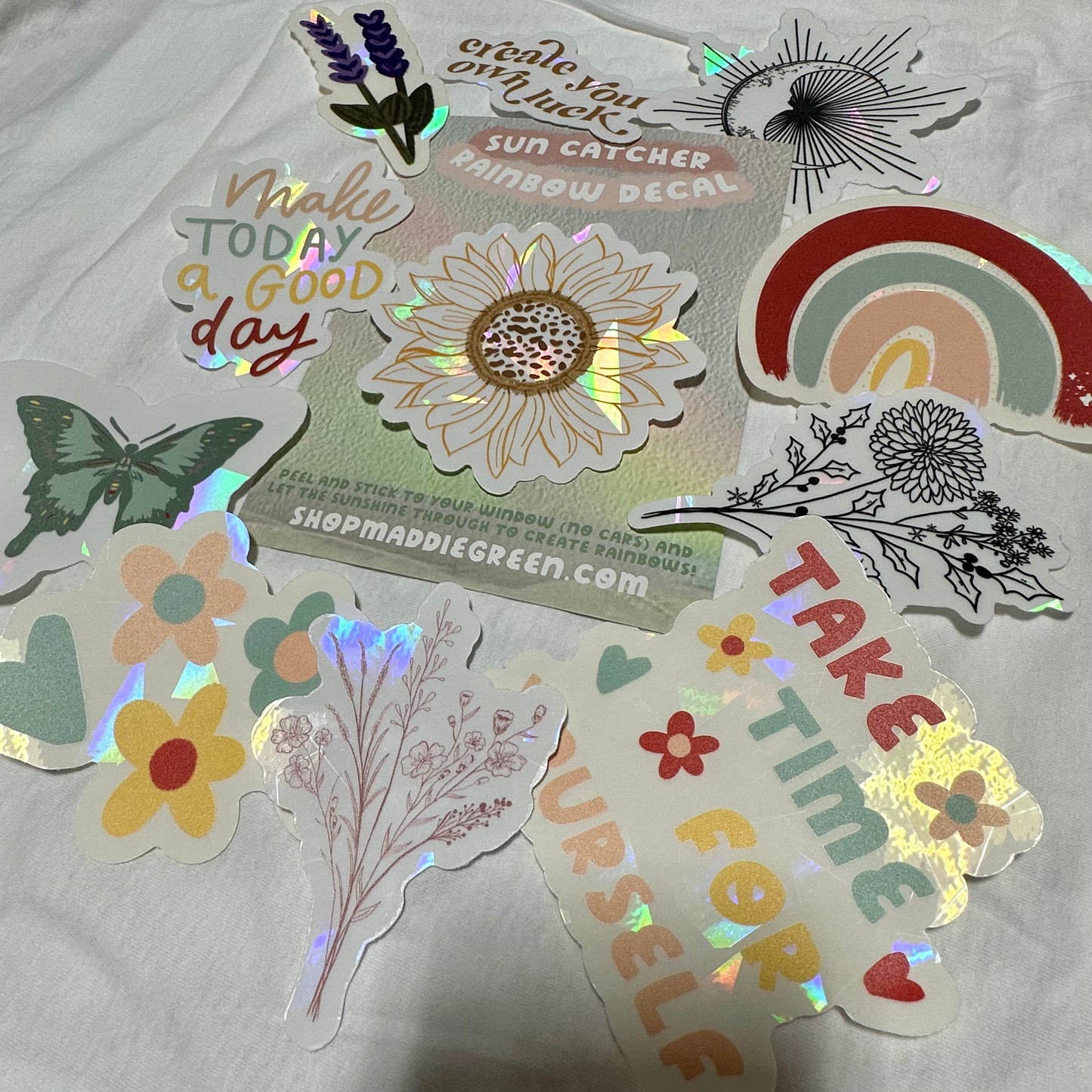 Mystery Pack of Suncatcher Rainbow Window Decals Bundle