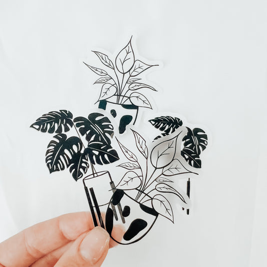 CLEAR Plant Waterproof Vinyl Stickers