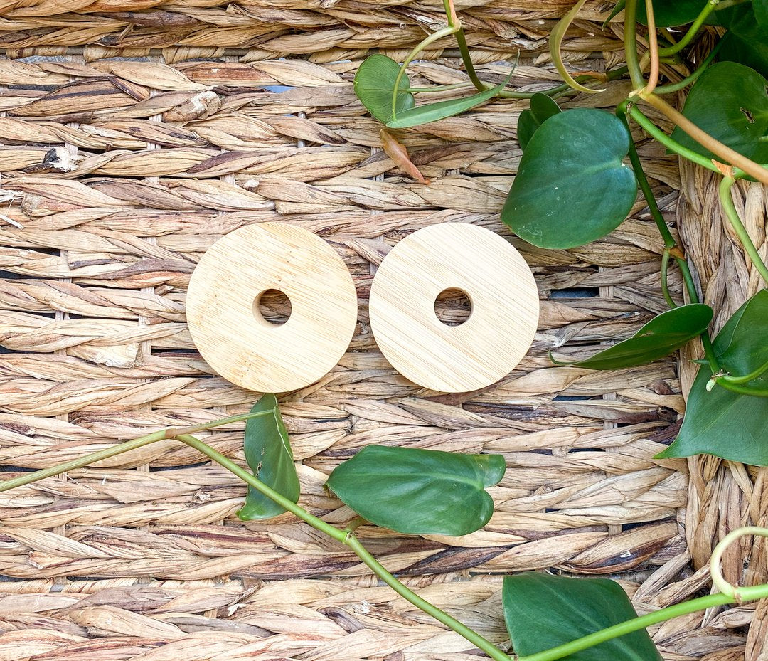 Bamboo Lid for Glass Can Cup