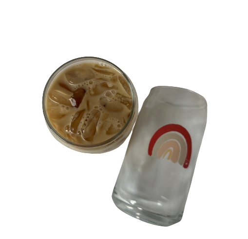 Signature Rainbow Glass Can Cup