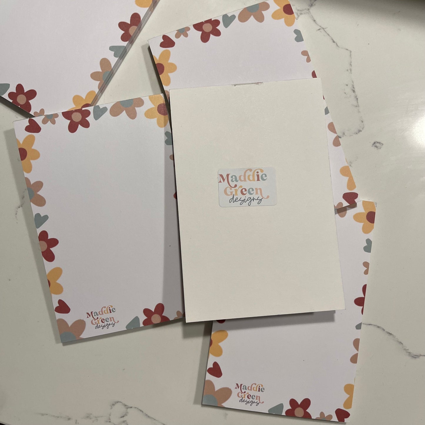 4x6 Hearts and Floral Signature Notepad