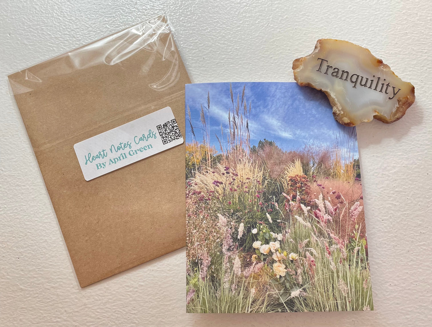 Grass Melody Original Photography Single Greeting Card with a Kraft Envelope