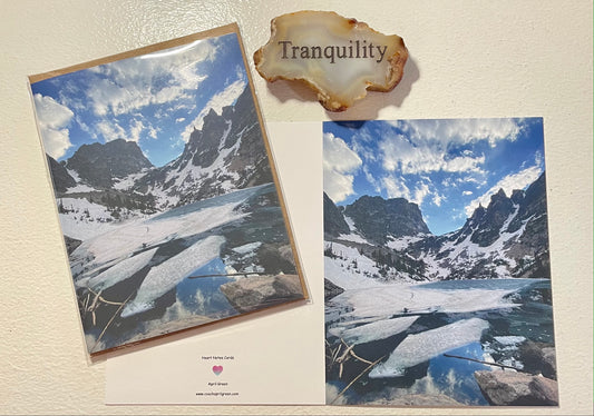 Emerald Lake Rocky Mountain National Park Single Original Photography Greeting Card with Envelope