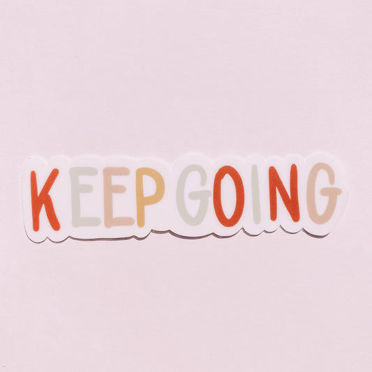 Keep Going Waterproof Vinyl Sticker