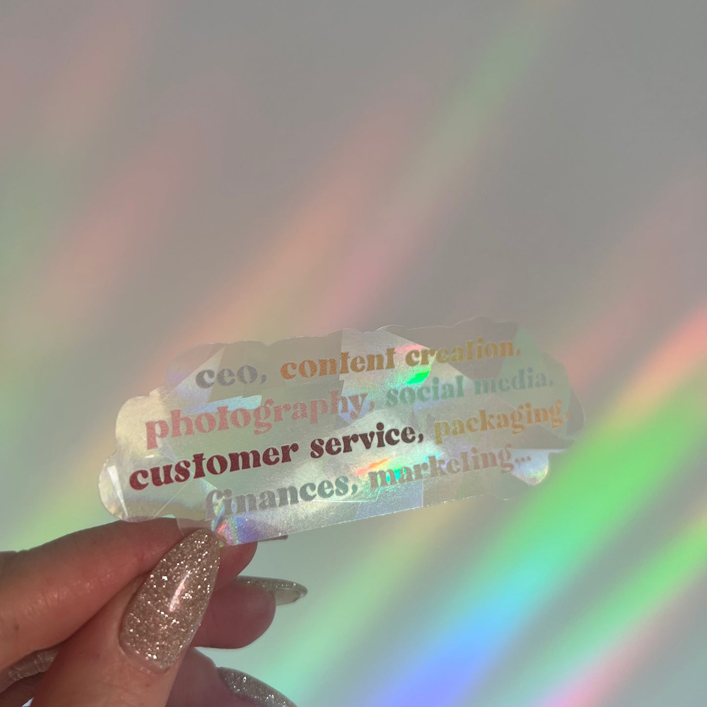CEO Suncatcher Rainbow Window Decal