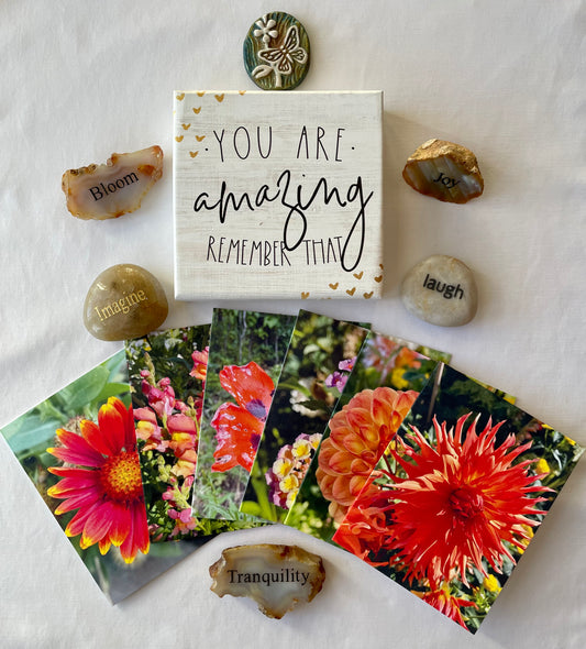 Blooming Brights Set of 6 Greeting Cards With White Envelopes