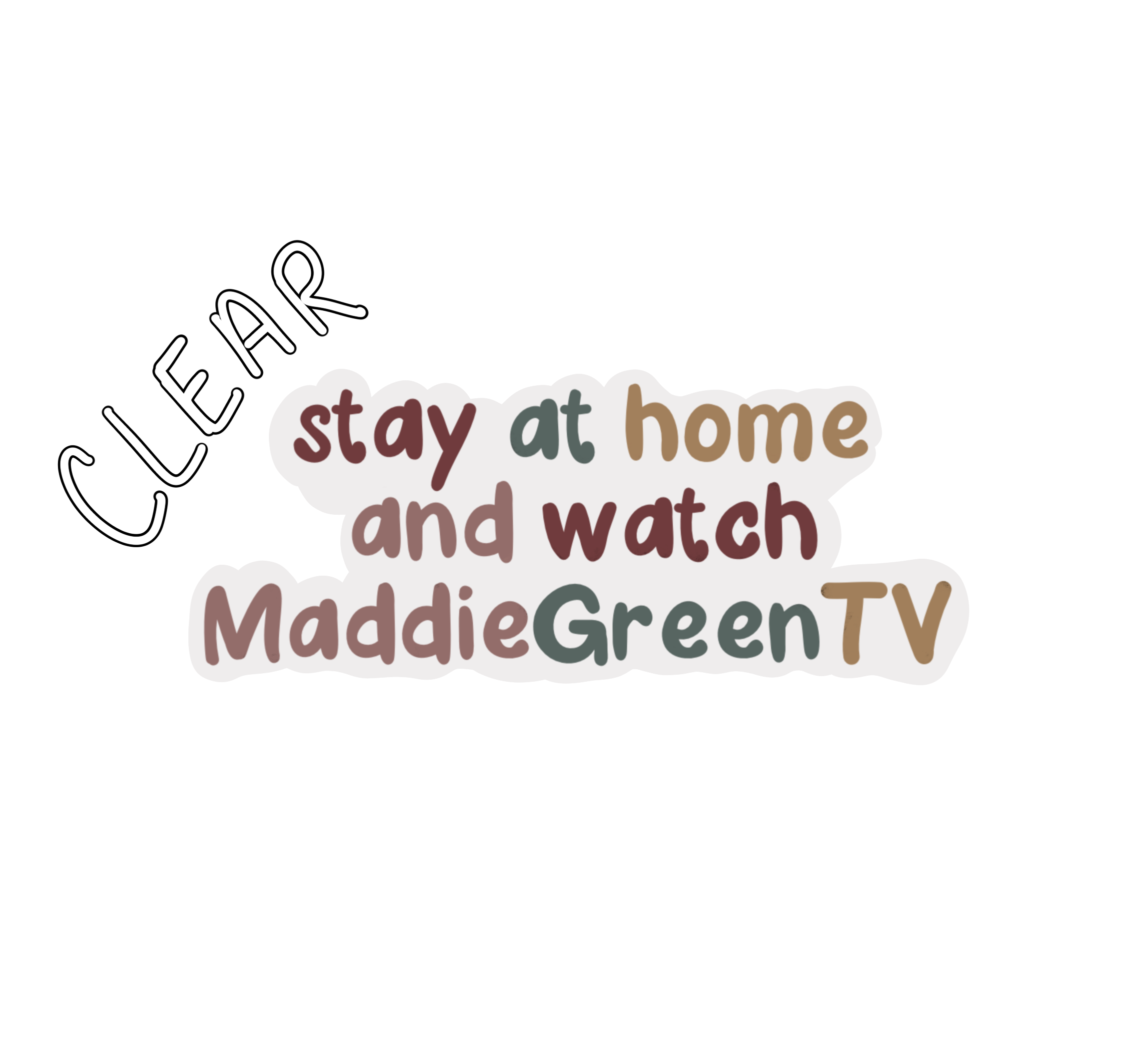 –　Watch　Waterproof　Home　Sticker　Vinyl　CLEAR　TV　Green　at　Maddie　Stay　and　Boutique　Maddie　Green