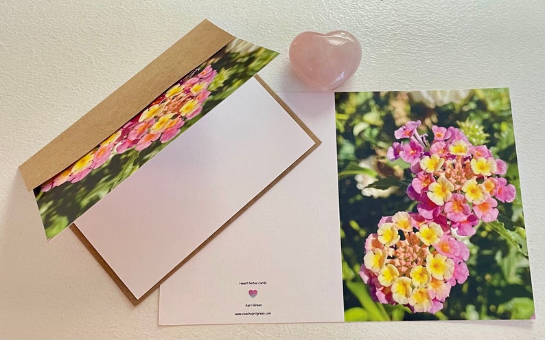Lantana Photography Greeting Card With Kraft Envelope