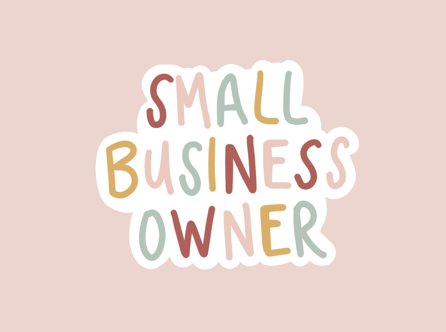 Signature Small Business Owner Waterproof Vinyl Sticker