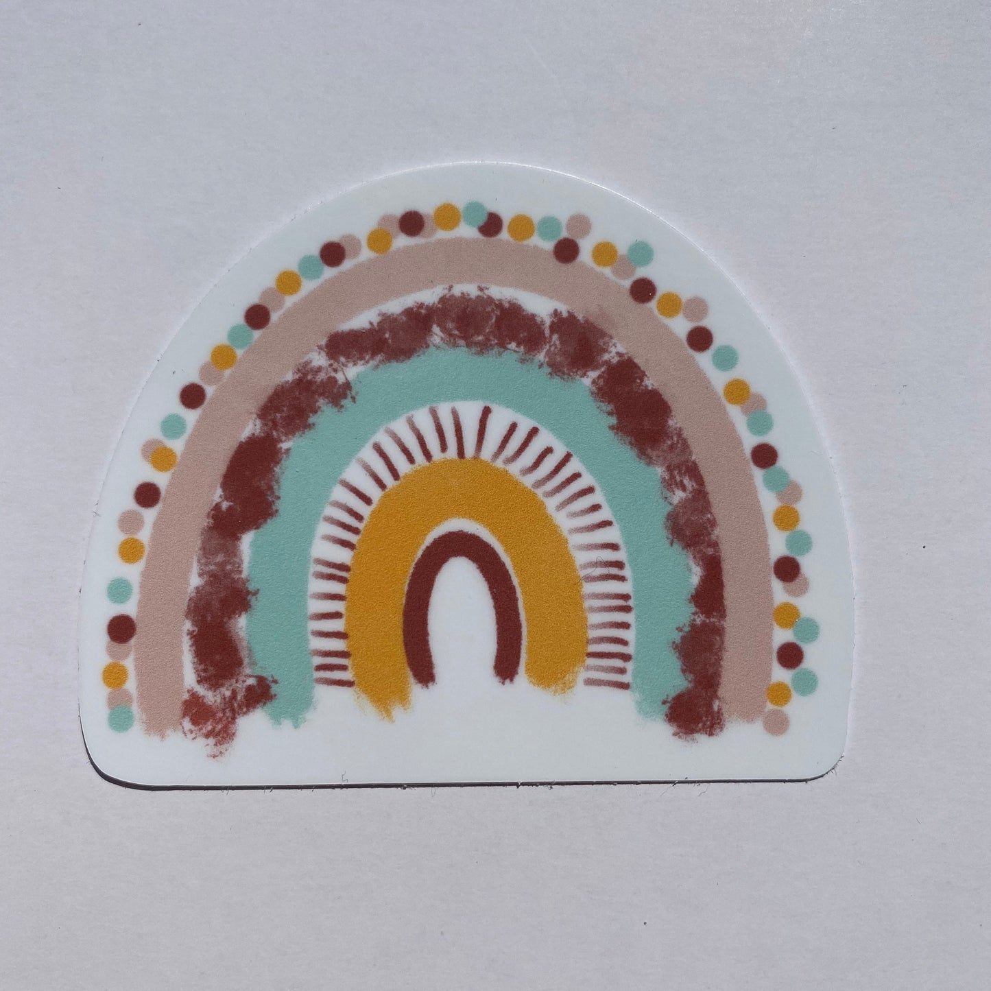 Colorful Dotted Watercolor Rainbow Waterproof Vinyl Sticker