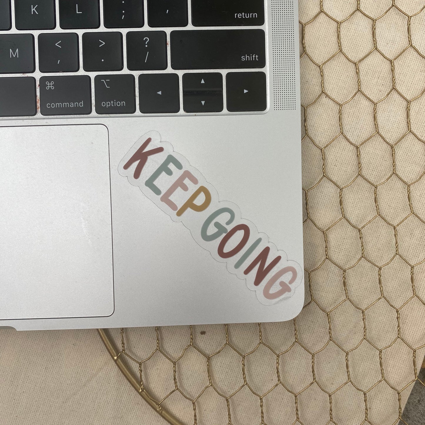 CLEAR Keep Going Waterproof Vinyl Sticker