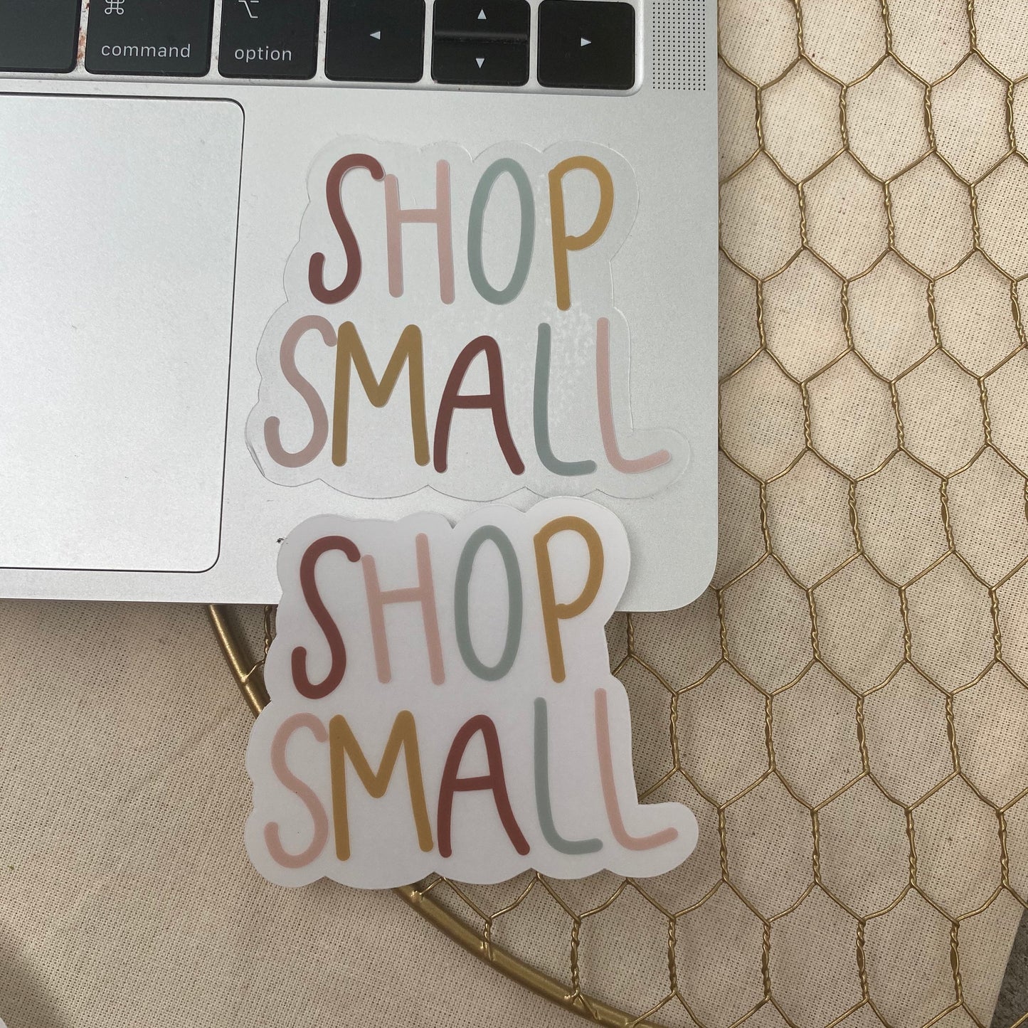 CLEAR Signature Shop Small Waterproof Vinyl Sticker