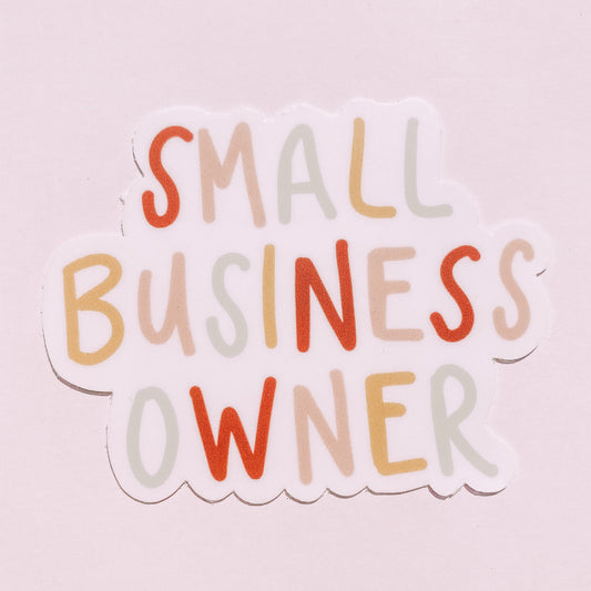 Signature Small Business Owner Waterproof Vinyl Sticker