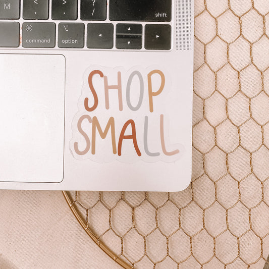 CLEAR Signature Shop Small Waterproof Vinyl Sticker