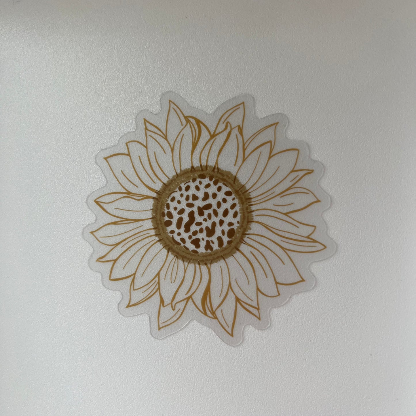 CLEAR Sunflower Waterproof Vinyl Sticker