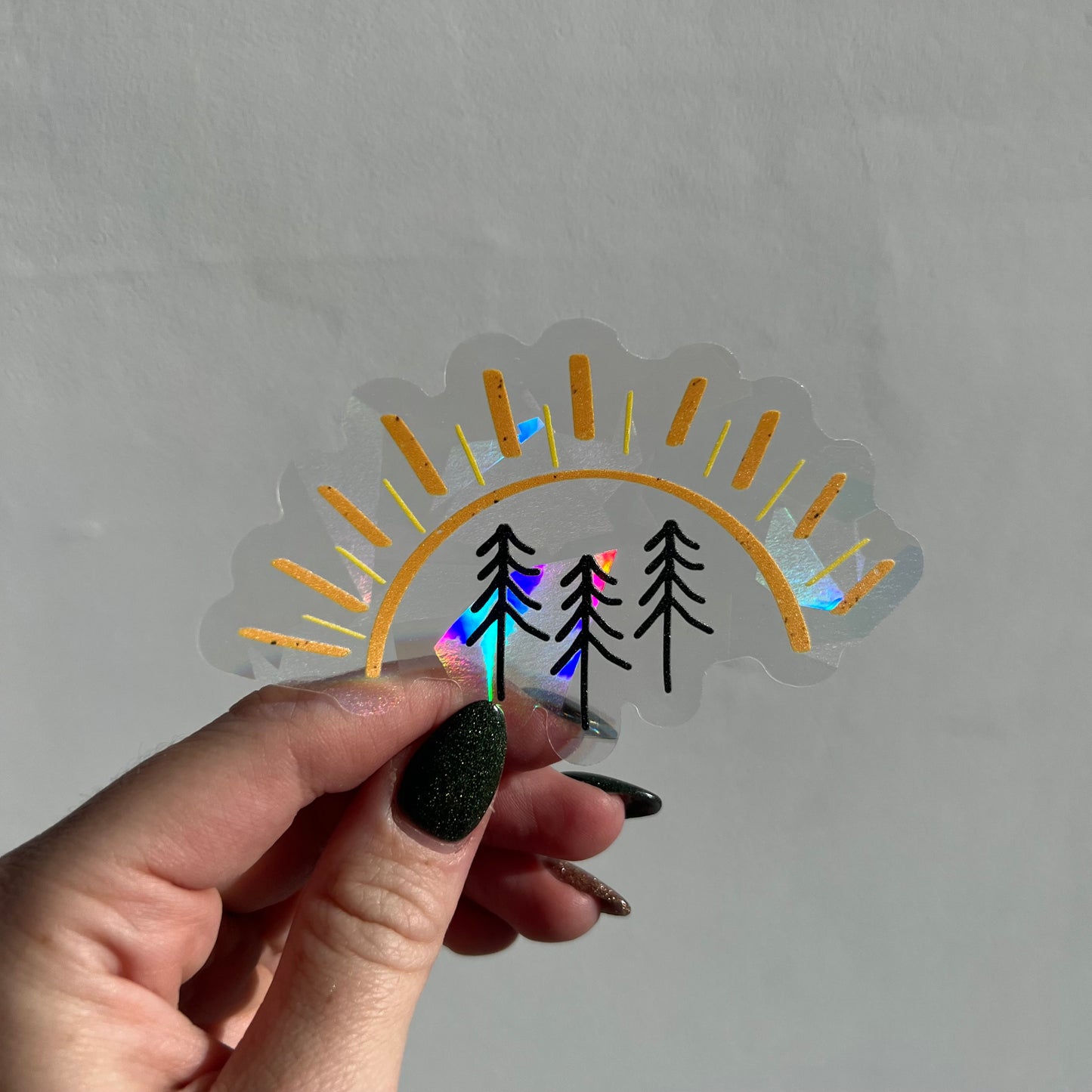 Pine Tree Suncatcher Rainbow Window Decal
