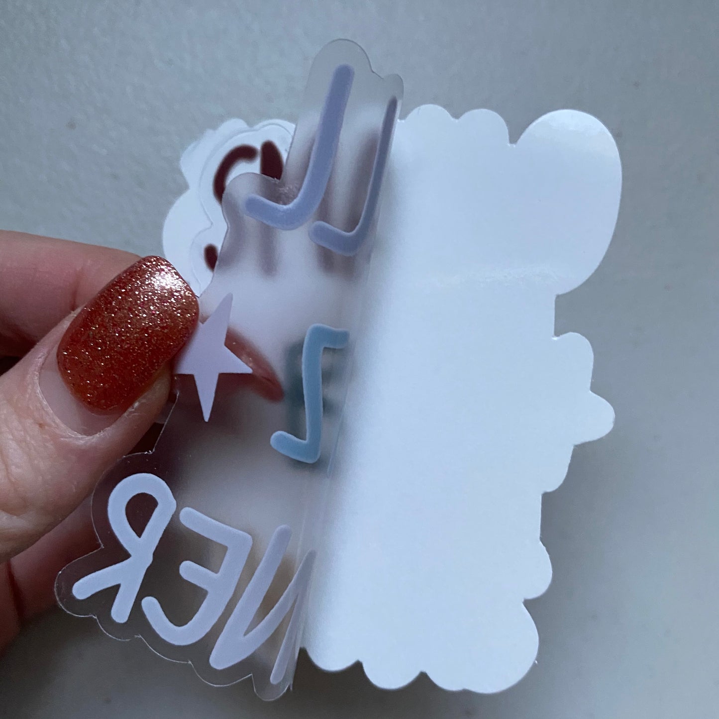 CLEAR Small Biz Owner Star Waterproof Vinyl Sticker