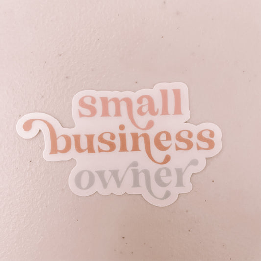 Pastel Small Business Owner Waterproof Vinyl Sticker