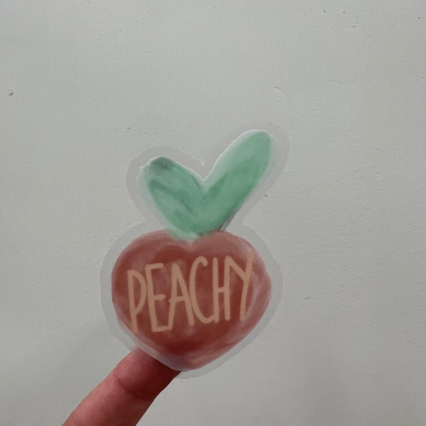CLEAR Peachy Waterproof Vinyl Sticker