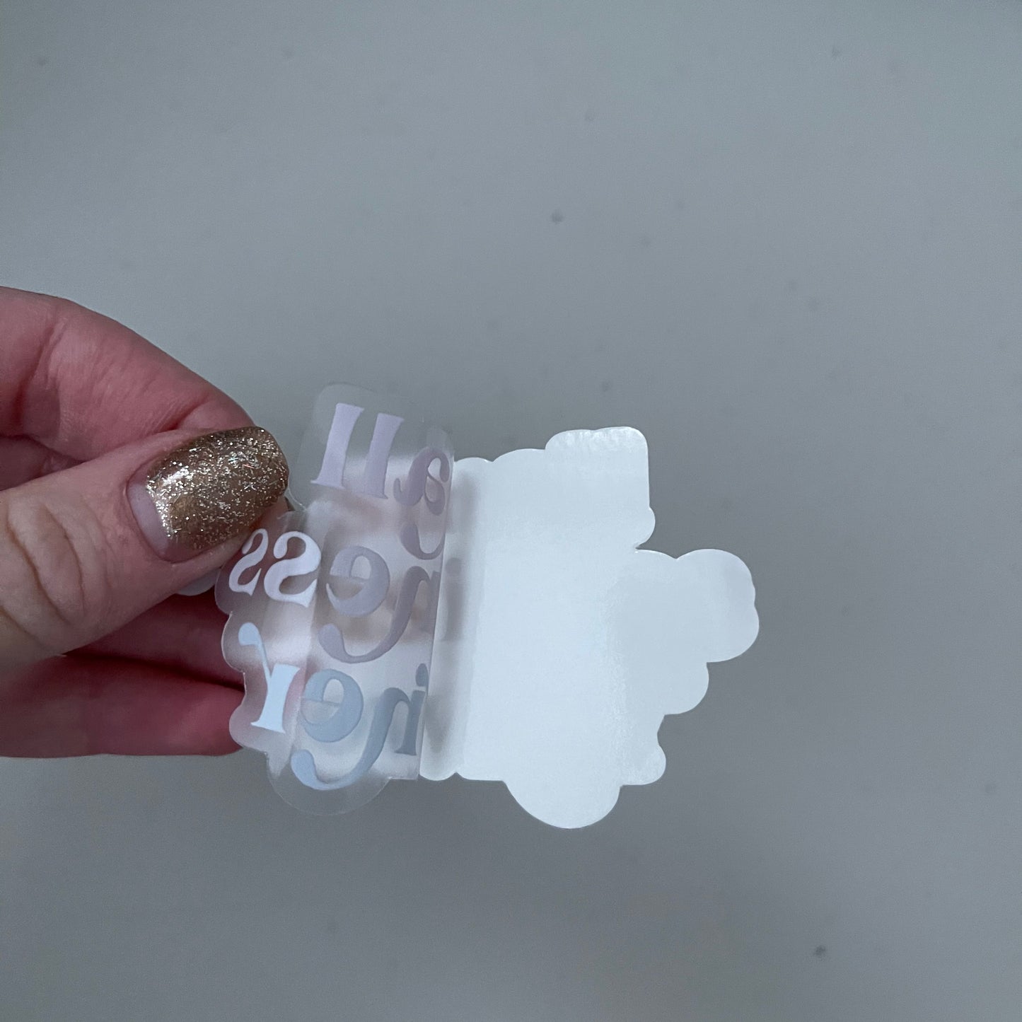 CLEAR Pastel Small Business Owner Waterproof Vinyl Sticker