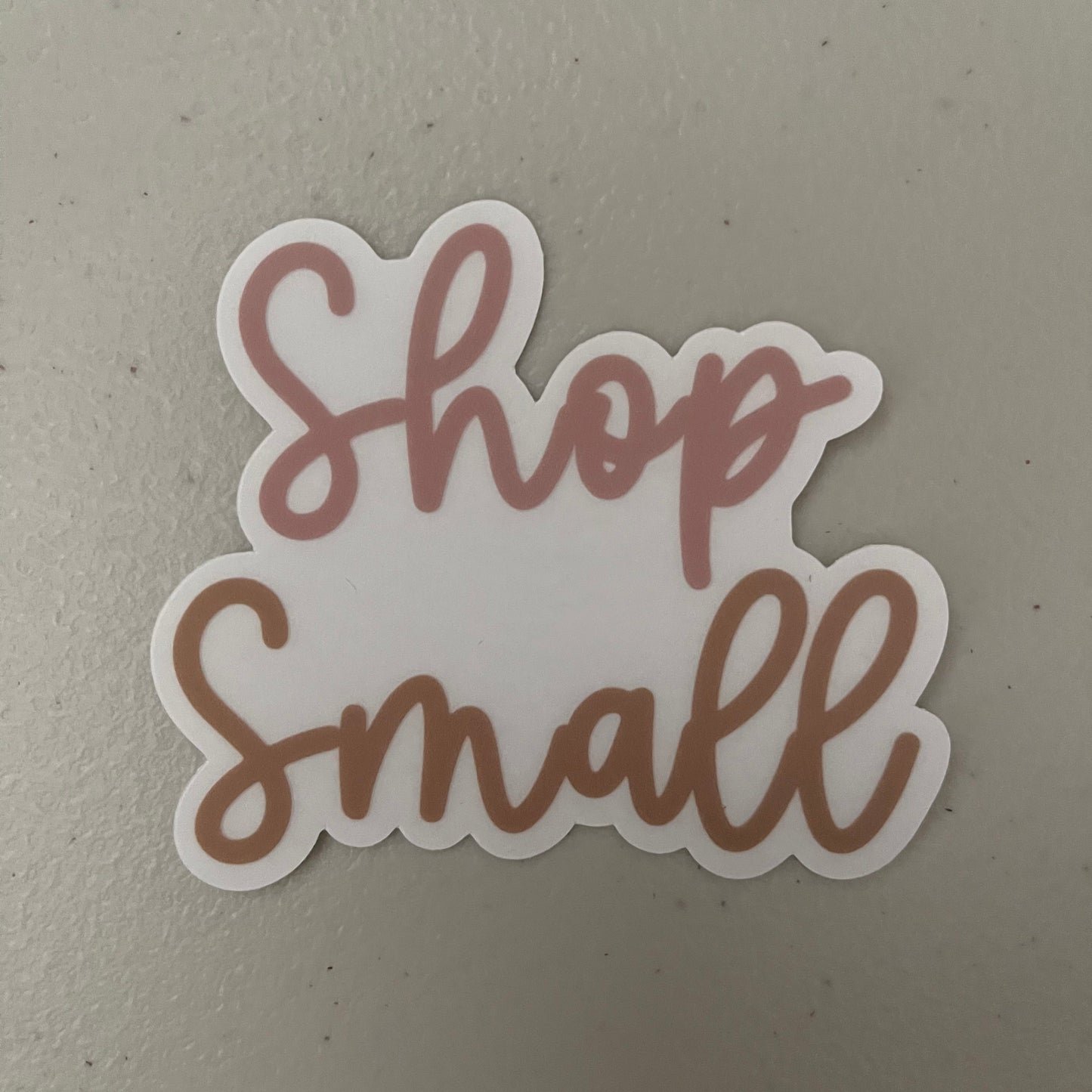 Shop Small Cursive Waterproof Vinyl Sticker
