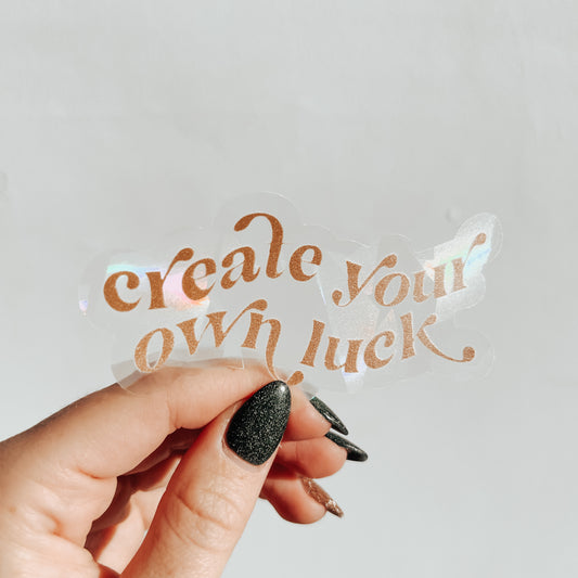 Create Your Own Luck Suncatcher Rainbow Window Decal