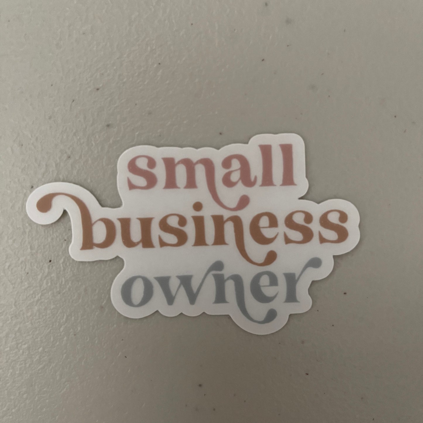 Pastel Small Business Owner Waterproof Vinyl Sticker