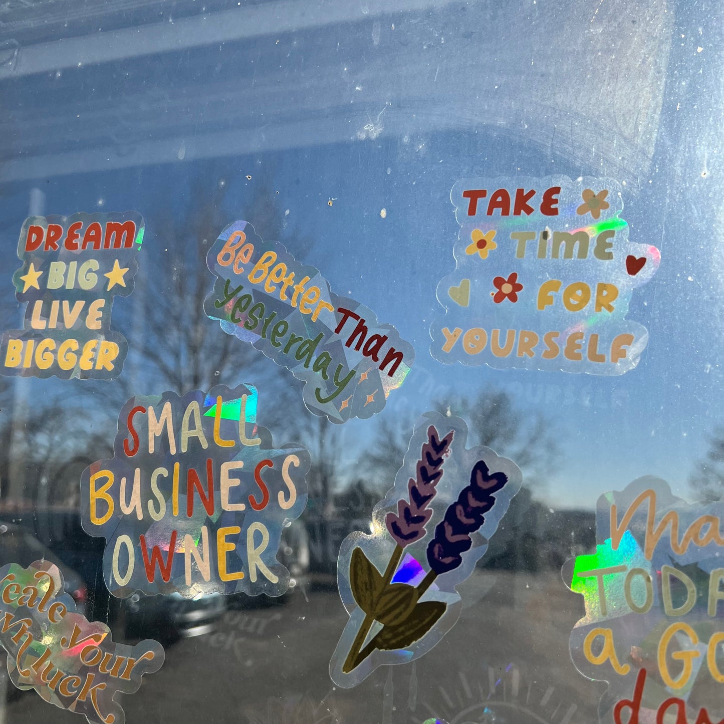 Lavender Suncatcher Rainbow Window Decal