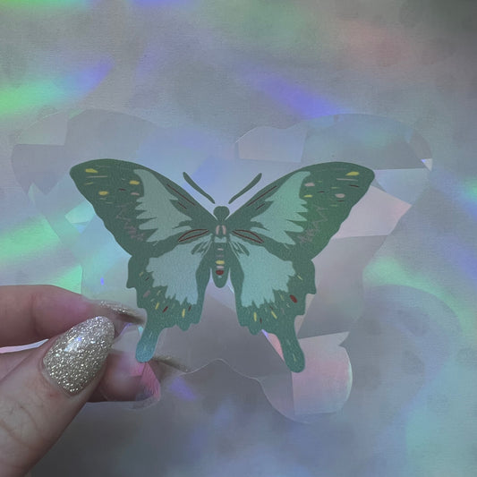 Green Butterfly Suncatcher Rainbow Window Decal