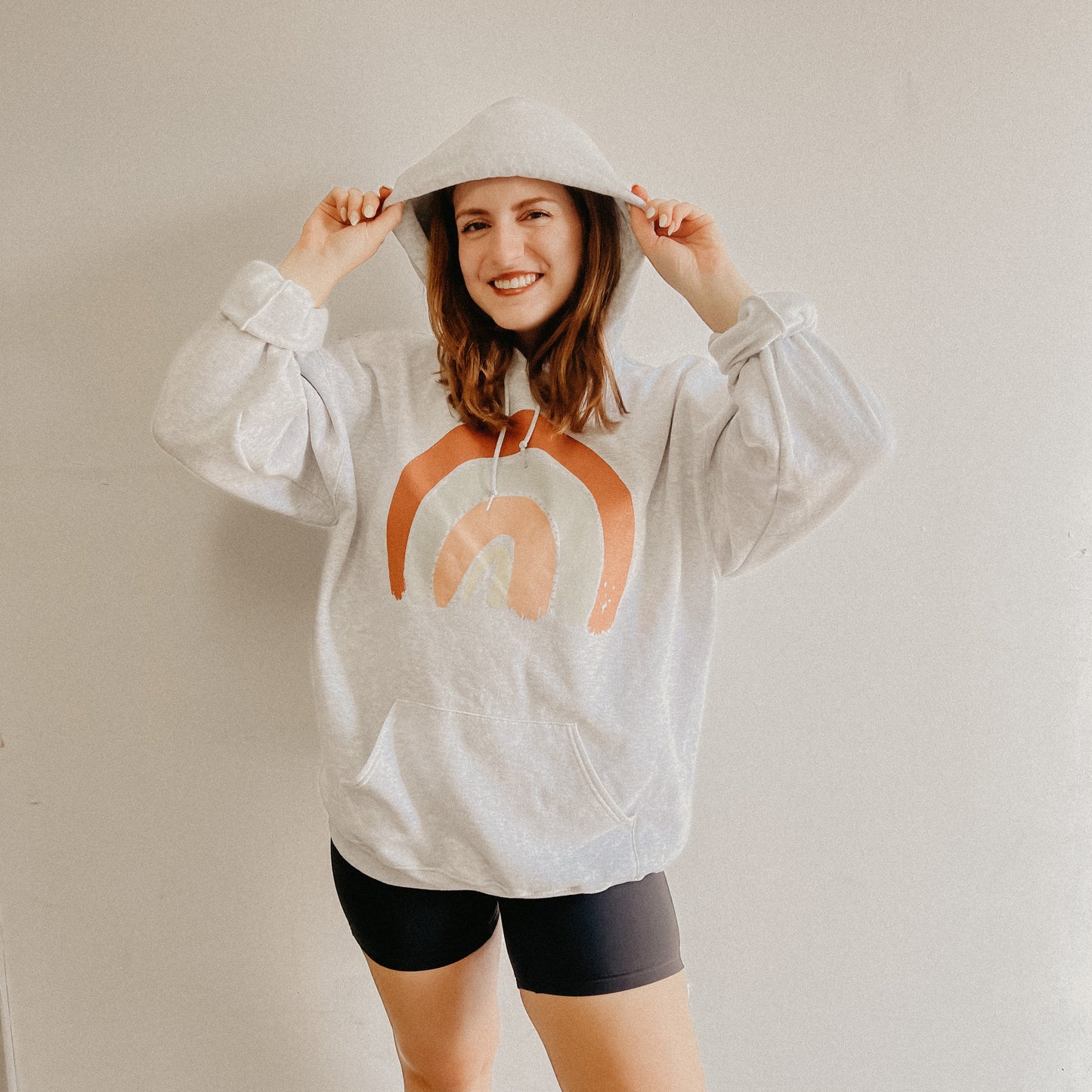 Grey Signature Rainbow Hoodie