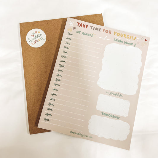 Take Time For Yourself Jumbo Daily Planner Notepad