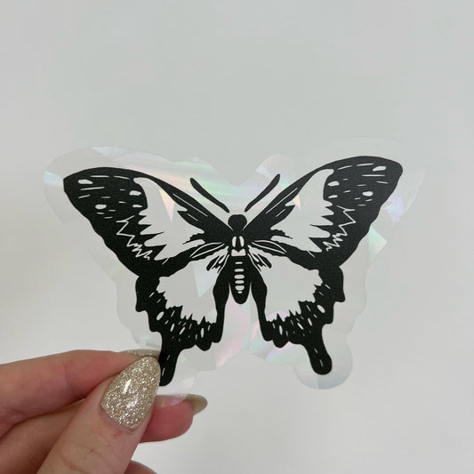 Black Butterfly Suncatcher Rainbow Window Decal