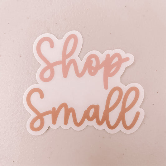 Shop Small Cursive Waterproof Vinyl Sticker