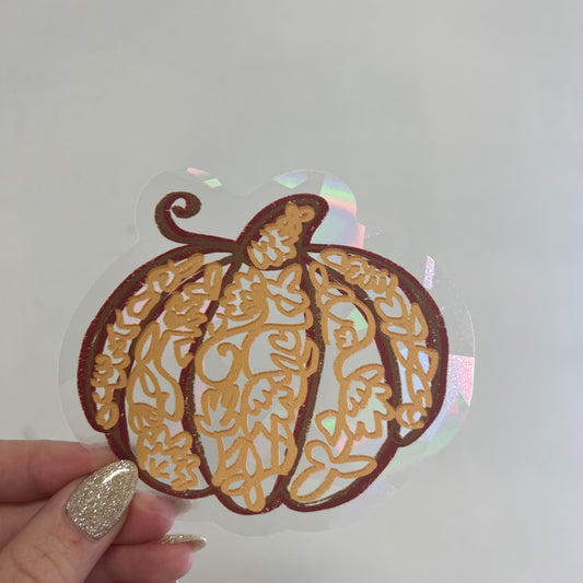 Pumpkin Suncatcher Rainbow Window Decal