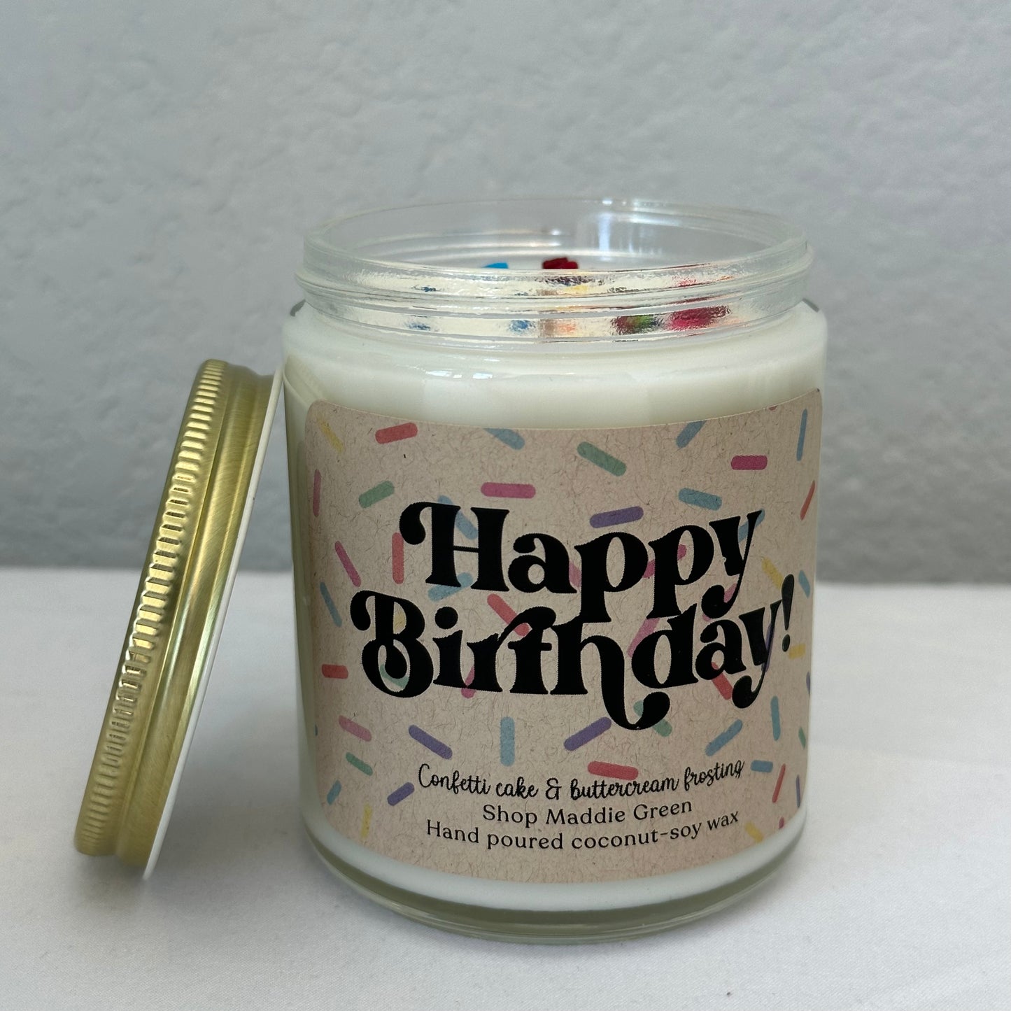 Happy Birthday Confetti Cake Buttercream Soy Candle