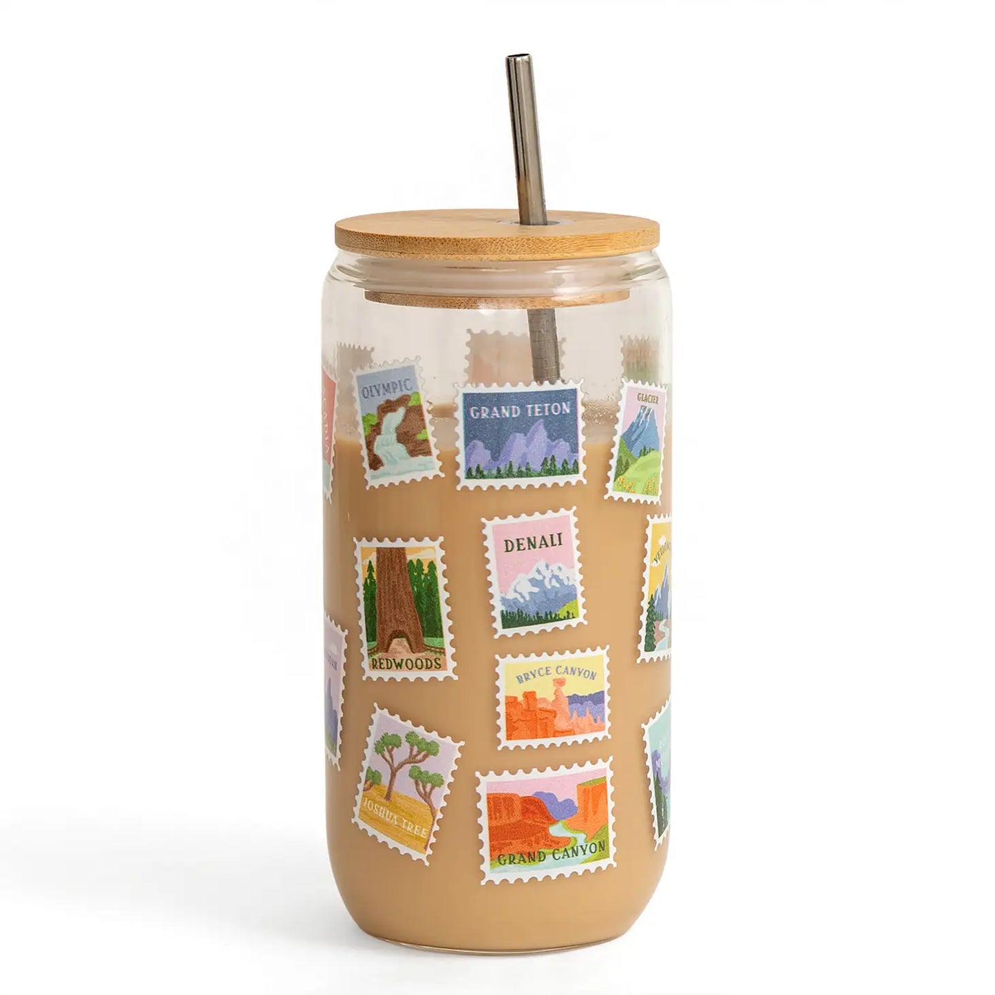 National Park Stamp Cup + Lid + Straw Set