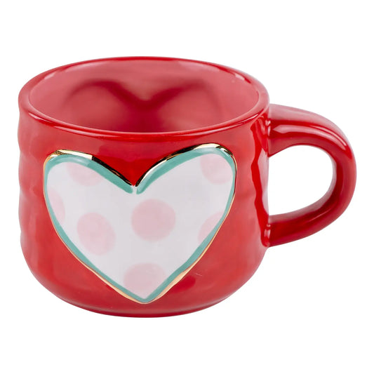 2 Heart Red Mug