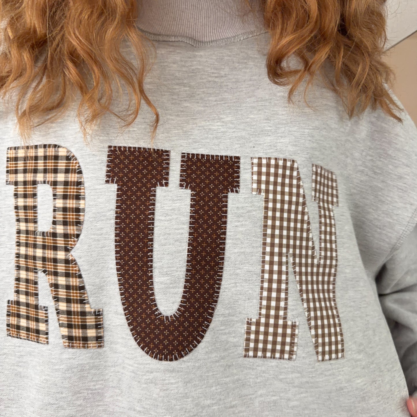 Run Patchwork Mockneck Sweatshirt