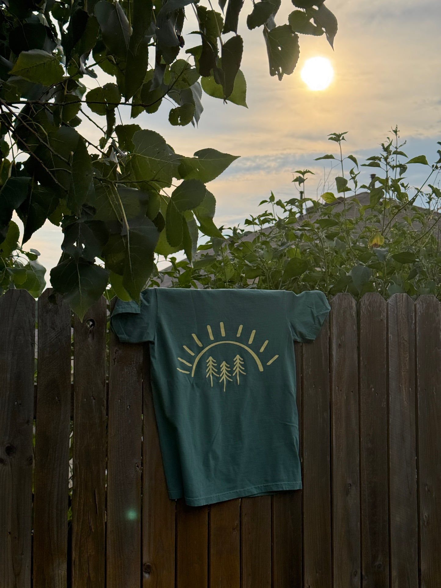 Radiant Pine Tree Sun Tshirt